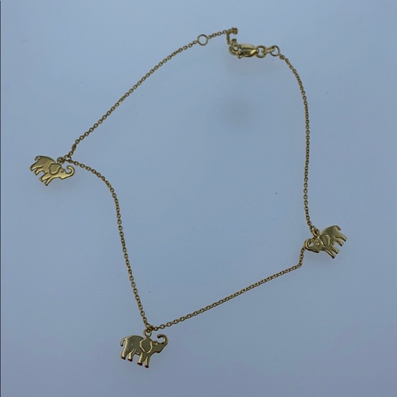 14K Yellow Gold Elephant Anklet